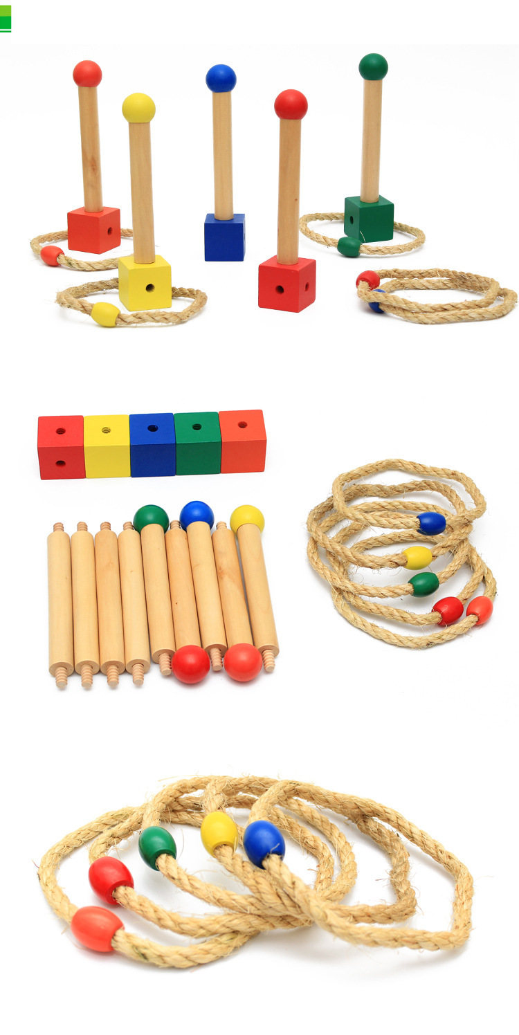 Coordenação olho-mão de madeira jogando círculo Montessori ensino AIDS 0-3 bebê educação precoce quebra-cabeça loop brinquedo jogo de festa_voghion.com