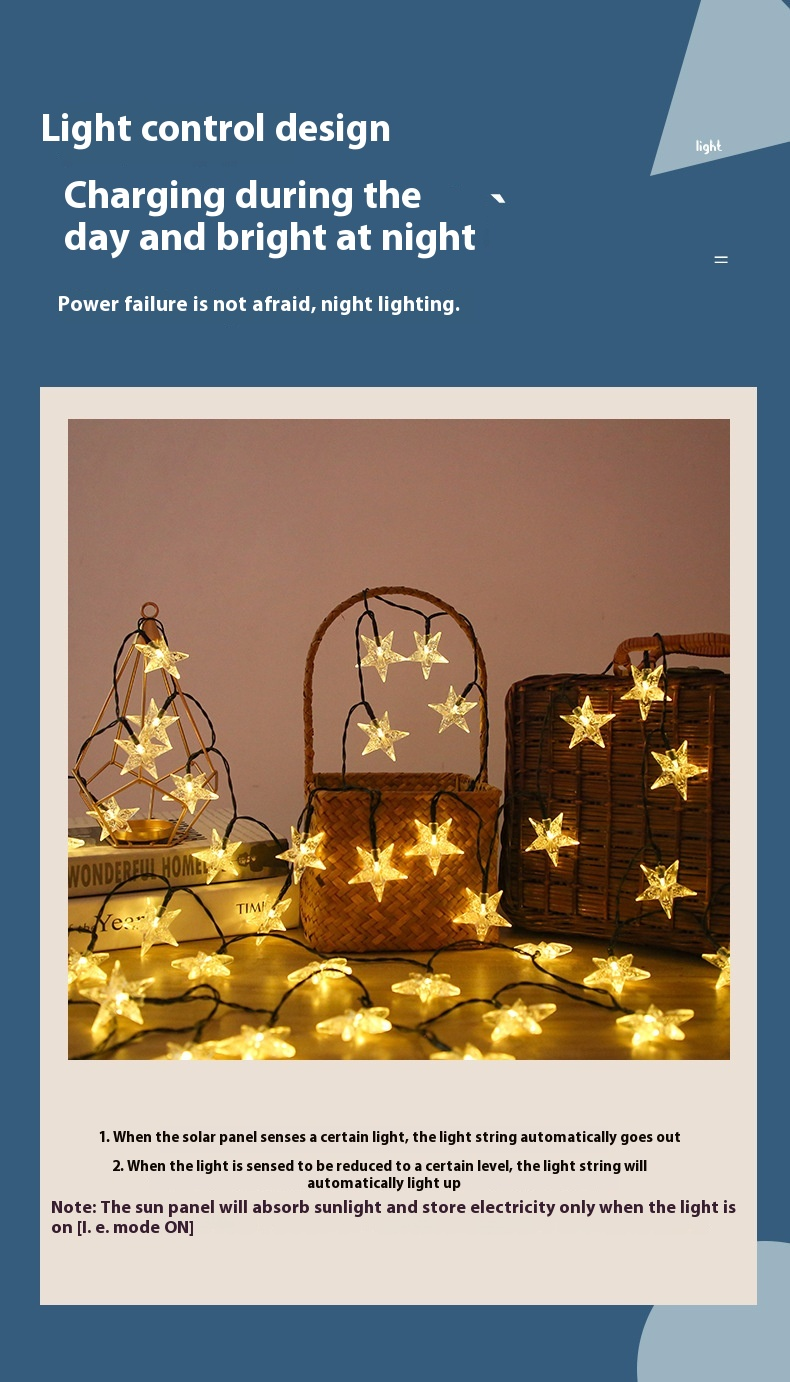 Led Solar Bubble Star Light String Led Outdoor Waterproof Courtyard Garden Star Decorative Light_voghion.com