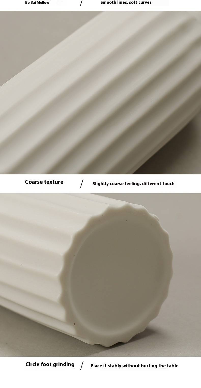 Anpassbare Keramikvase – Minimalistische weiße Keramik-Blumenvase zur Inneneinrichtung, handgefertigtes Kunsthandwerker-Mittelstück für Wohnzimmer und Esstisch_voghion.com