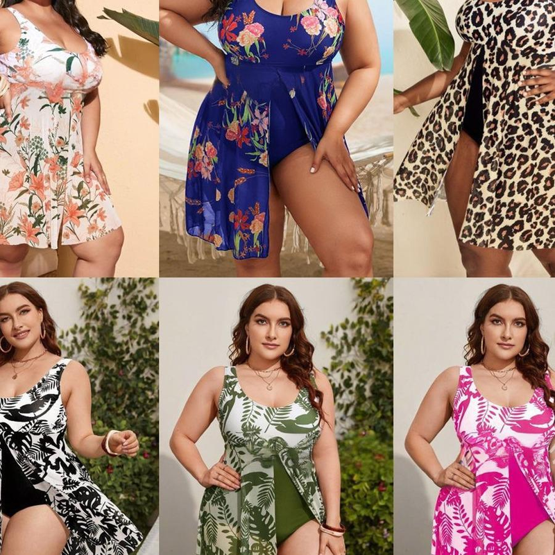 Maillot de bain une pièce élégant et échancré pour femme - Dos nu sexy, maillot de bain grande taille à imprimé floral, confortable et élégant_voghion.com