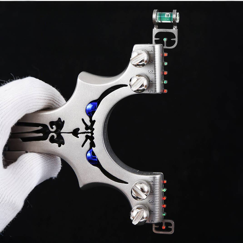 Stainless Steel Slingshot Silver Slingshot 14.5*8.5*4 Cm Suitable For Outdoor Competitions, Fitness Shooting, Hunting, Fishing (Slingshot Only)_voghion.com