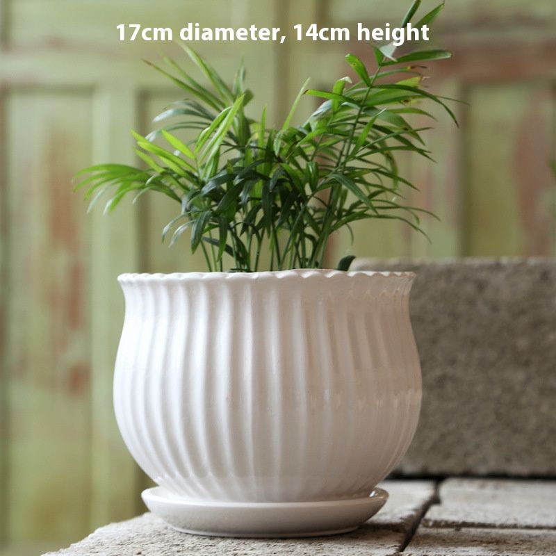 Elegantes Blumentopf-Set aus Keramik – handgefertigte dekorative Pflanzgefäße für Zuhause, Büro und Garten (verschiedene Größen und Stile)_voghion.com