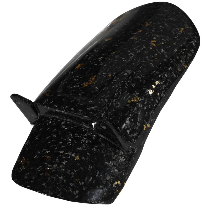 Carbon Fiber Rear Fender Mudguard For Electric Motorcycles - Lightweight & Durable Upgrade Accessory (24x15x7cm, Black Gold/Black Purple)_voghion.com