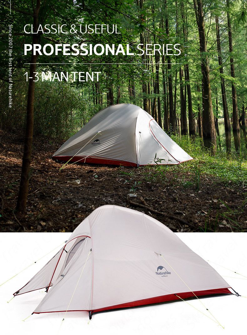 Tenda Cloud Up per 2 persone, ultraleggera, 20D, tenda da campeggio, impermeabile, per escursioni all'aperto, viaggi, escursioni in bicicletta, pesca_voghion.com
