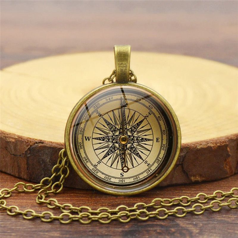 Nieuwe Steam Punk Kompas Tijd Ketting Mode Hanger Trui Ketting Sieraden_voghion.com