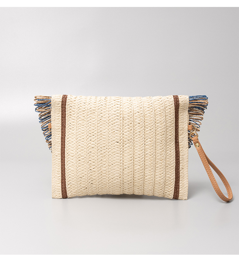 Borsa a tracolla per donna 2024 Nuovo modello lanciato Materiale ecologico Nappe popolari Senso di fascia alta Versatile borsa di paglia per pendolari estivi_voghion.com