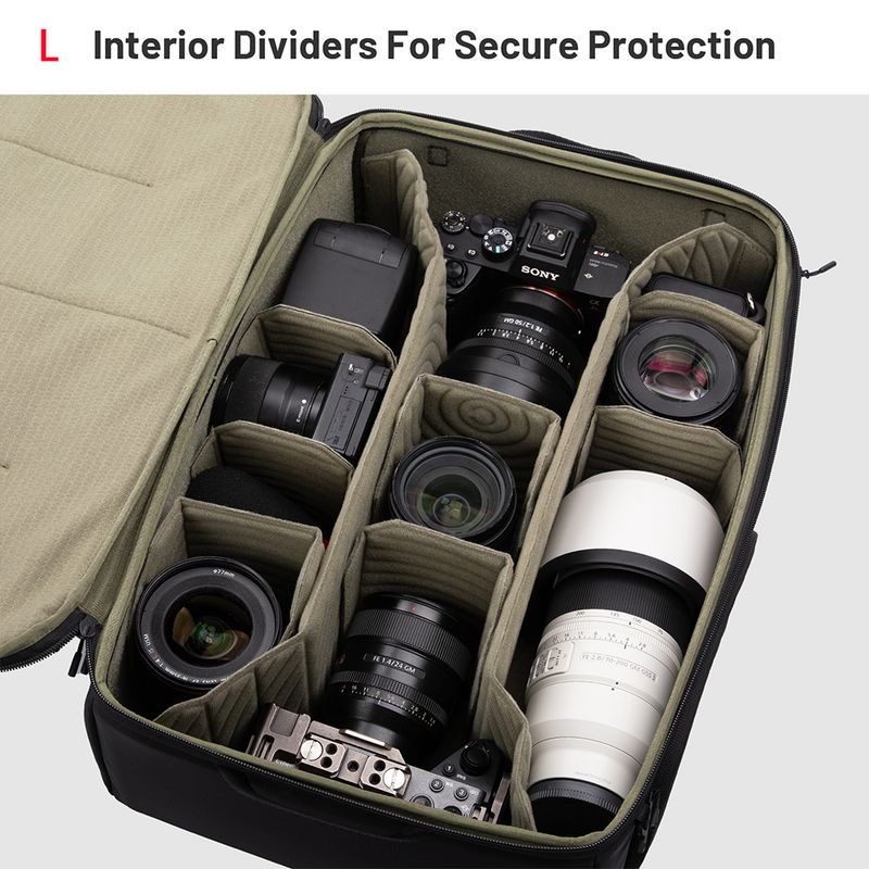 PGYTECH Camera Insert Bag XS S M Pouch For DSLR/SLR Lens With Thick Partition For Canon/Nikon/Sony/Mirrorless Cameras_voghion.com