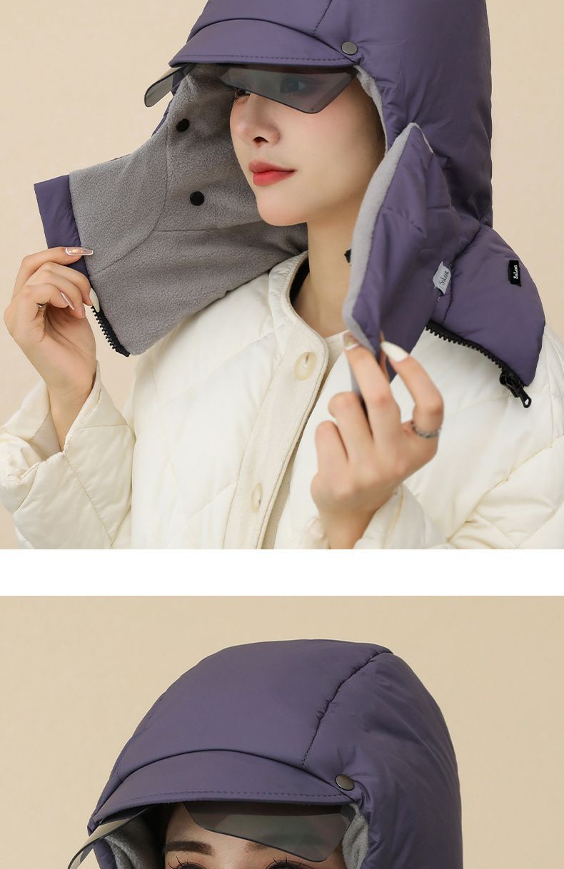 Protezione per il viso essenziale, unisex, per sci, ciclismo, bici elettrica, spessa, foderata in pile invernale, resistente al freddo, Lei Feng_voghion.com