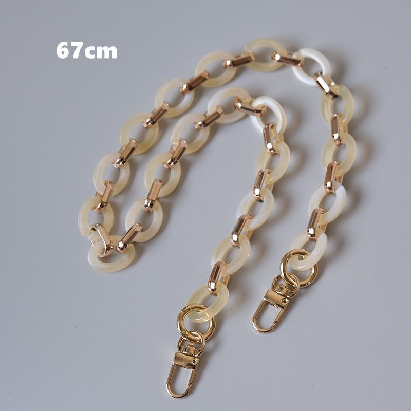 Women's Round Colorful Acrylic Resin Spring Summer Handmade Detachable Thick Bag Decoration Chain_voghion.com