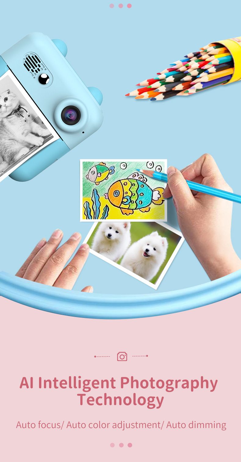 Hot Seller Mini Polaroid-Print Camera For Children, High-definition Shooting, Multifunctional Digital SLR Wholesale, Gifts._voghion.com