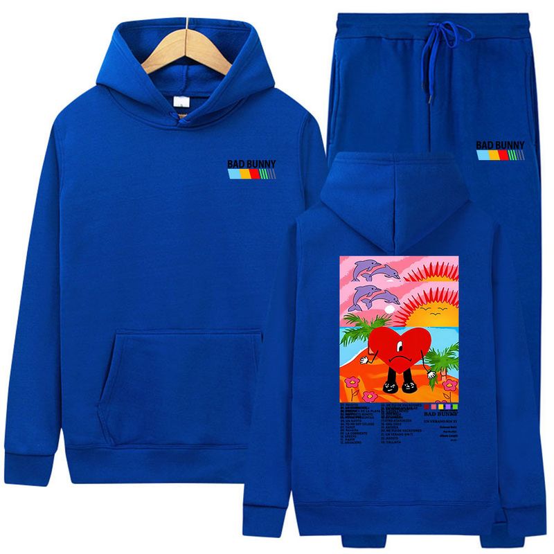 Men's Clothing Trendy brand un verano sin ti suit bad bunny printed sweatshirt spring and autumn hoodie 2024_voghion.com