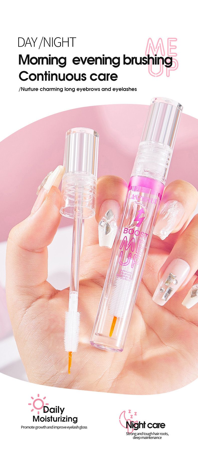 Mascara Cosmetics LANZHIYUE Eyelash Liquid Eyebrow Liquid Two In One Thick Curling Big Eyes Makeup Dual Purpose_voghion.com