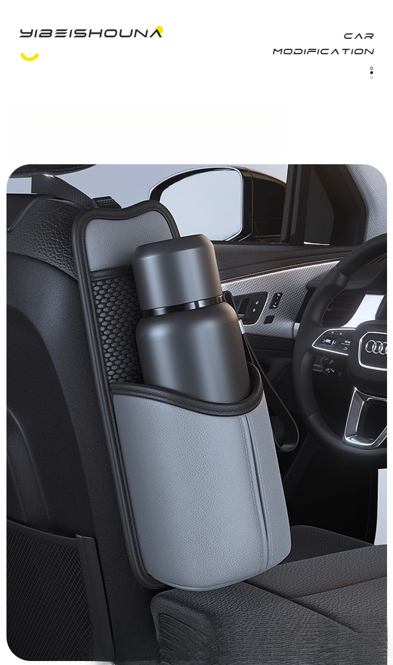 Portabicchieri per auto, sedile, borsa riscaldante per riporre oggetti, bollitore impermeabile e isolato per auto, fissaggio del sedile_voghion.com