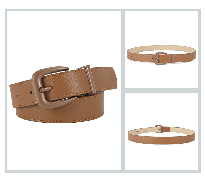 Neues Macaron Candy Color PU-Leder für Damen, hochwertige, vielseitige Dekoration, mit Jeansgürtel als Oberbekleidung_voghion.com