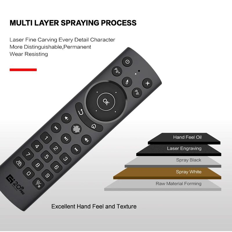 G20BTS Plus G20S PRO 2.4G télécommande vocale sans fil rétro-éclairé Air souris Gyroscope pour H96 X96 Max X88 Pro Android TV_voghion.com