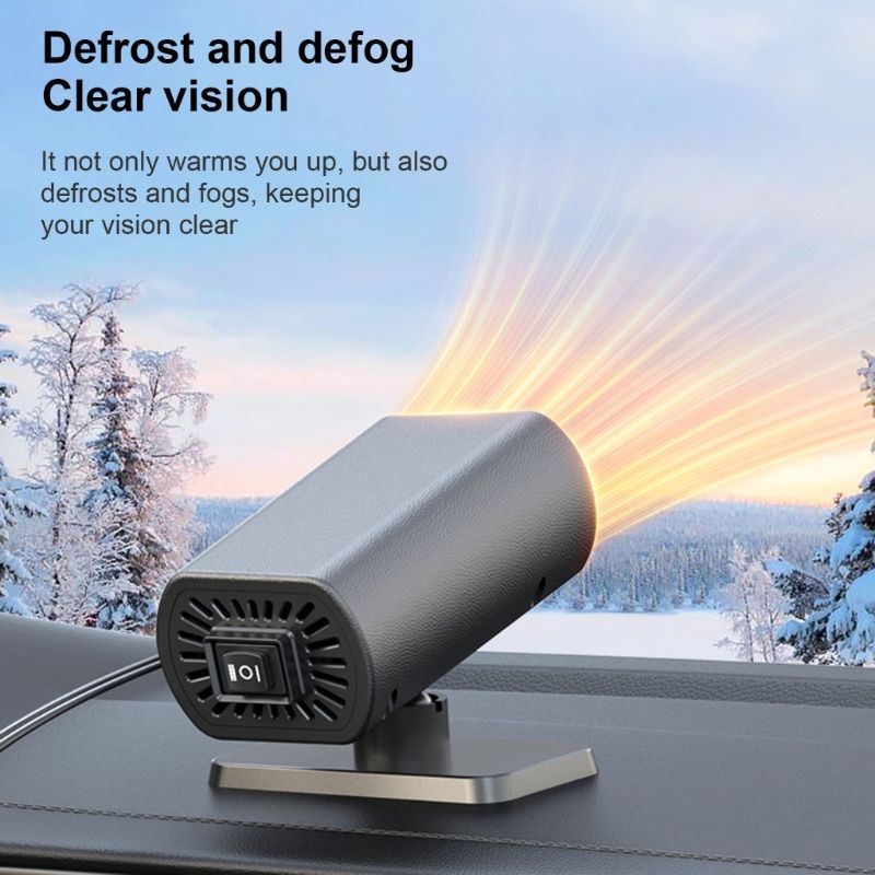 Dezaburitor portabil pentru încălzirea mașinii de 12V, dezaburitor rapid pentru parbriz, suflantă de aer cald, economisire de energie rotativă pentru confort la volan_voghion.com