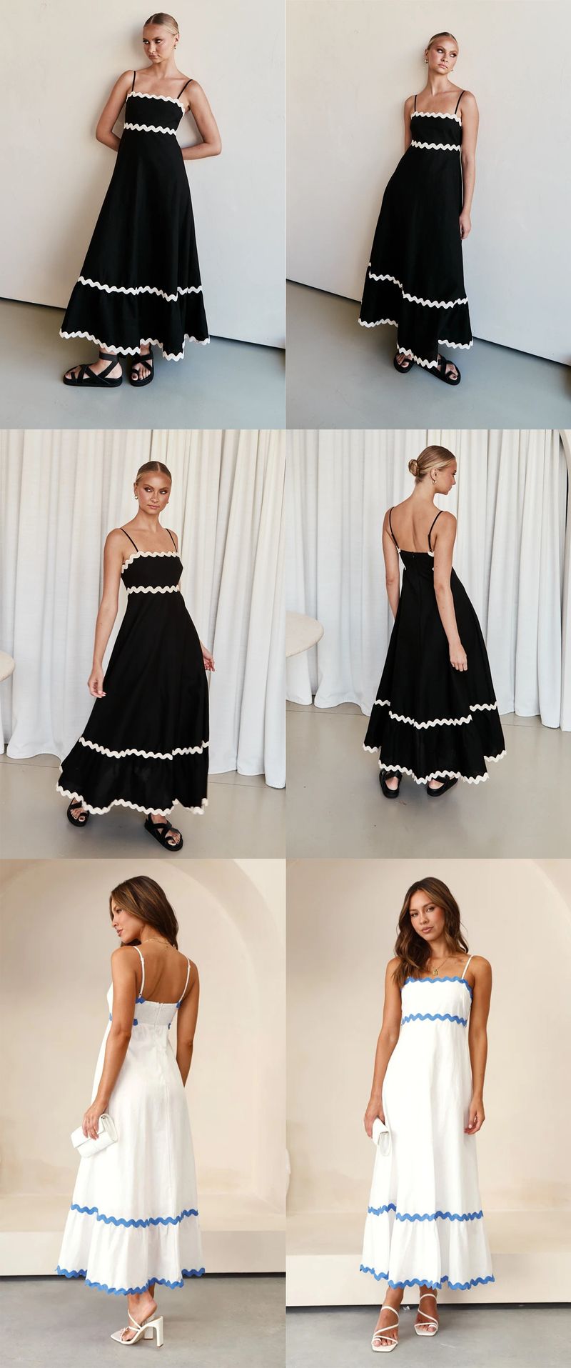24 Summer New Solid Color Lace Spliced Elegant Sling Strap Bra Large Swing Dress-88106_voghion.com
