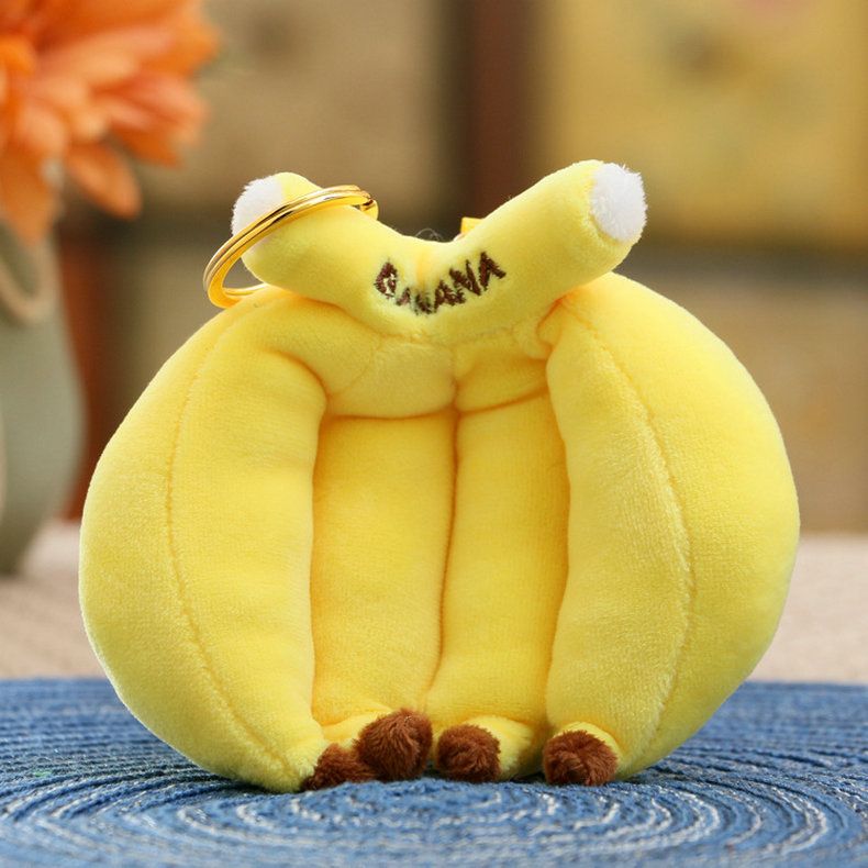 Obst und Gemüse Plüschanhänger Kreative Actionfigur Spielzeuganhänger Süße Puppe Geschenk Schlüsselanhänger_voghion.com