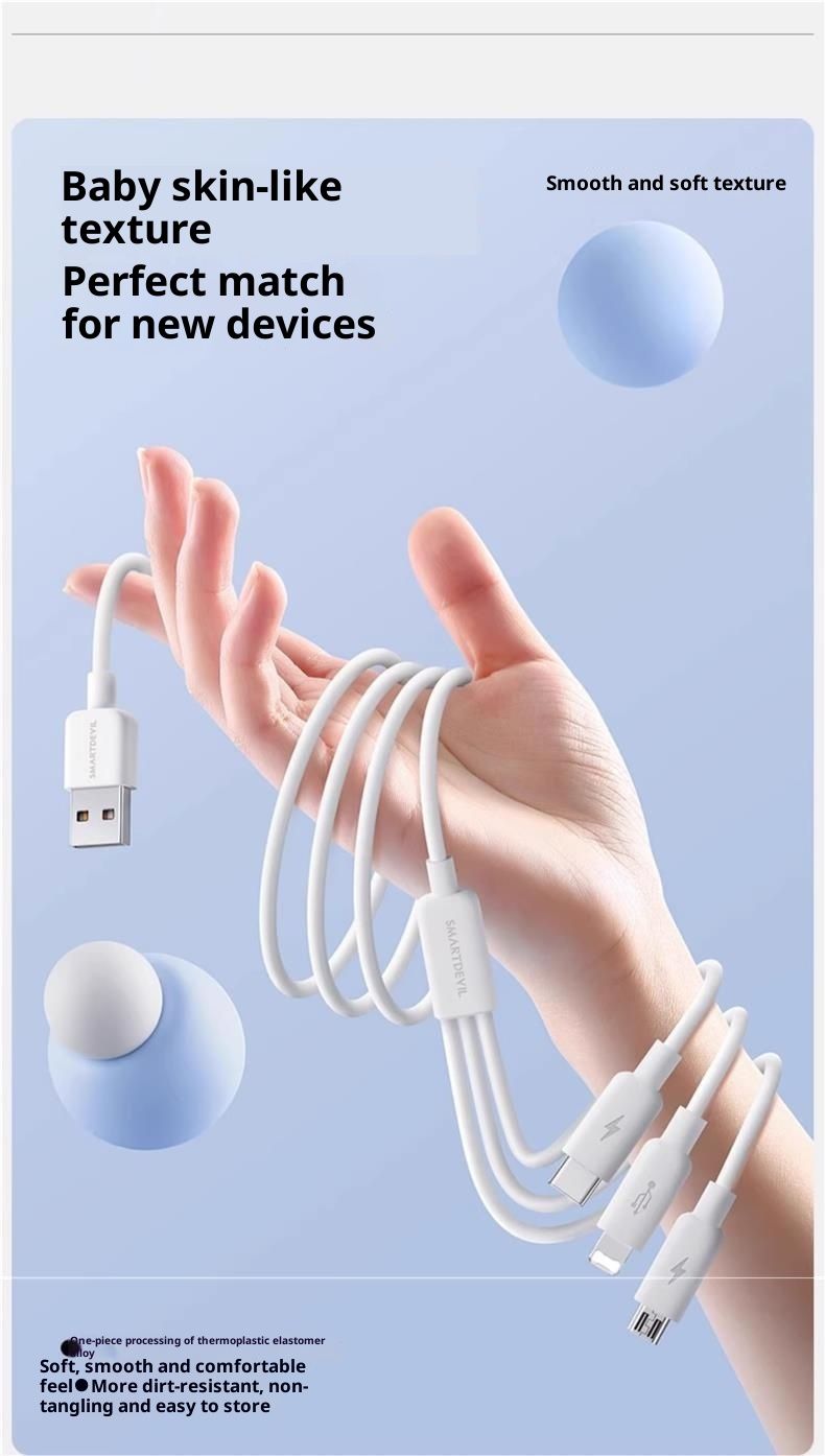 Officiële originele oplader 3-in-1 data 120W supersnelle kop één-naar-drie oplaadkabel universeel_voghion.com