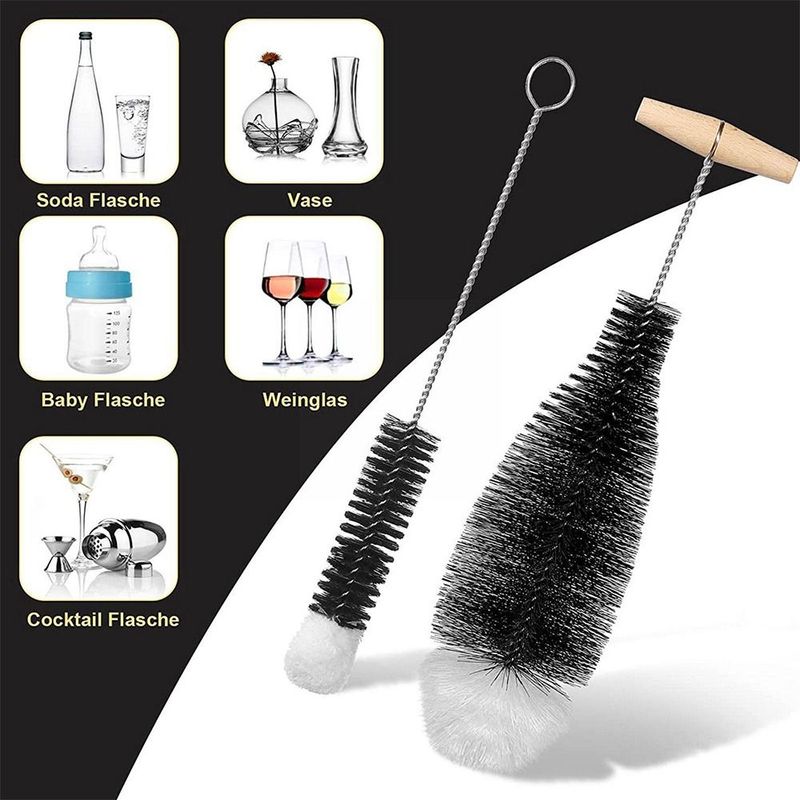 Trinken Weinglas Flasche Tasse Reinigung Soda Stream Flaschen Bürste Mit Buchenholz Griff Glaswaren Gläser Reiniger Küchen Reinigungs Werkzeug_voghion.com