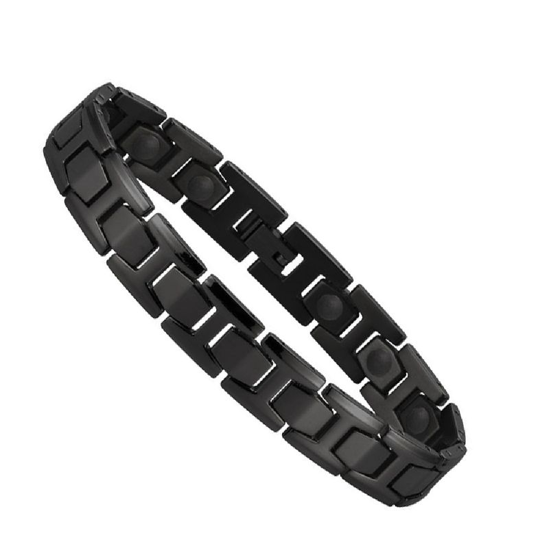 Brățară magnetică de terapie pentru sănătate, cu magnet detașabil, din piatră de titan pur, echilibru energetic_voghion.com