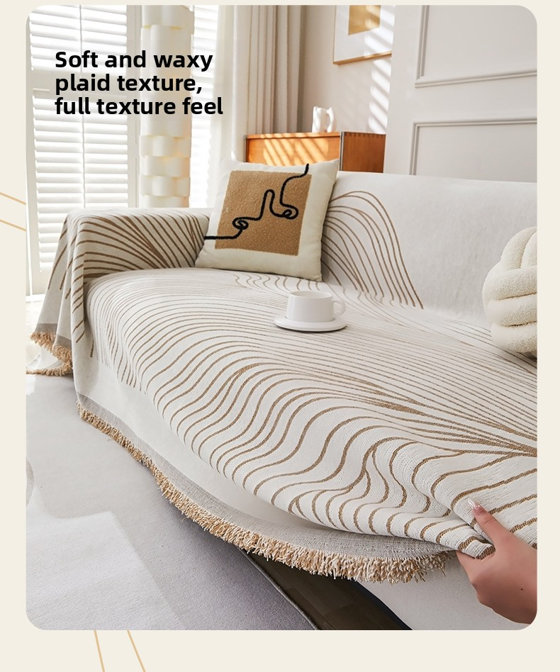 Housse de canapé - Housse monobloc à couverture complète (toutes saisons, antidérapante, design moderne, ajustement universel pour canapé sectionnel/causeuse, lavable en machine)_voghion.com