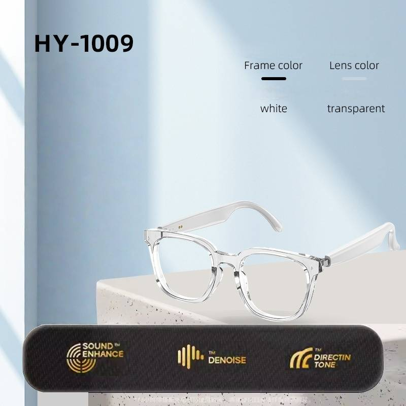 HY-C8 AI Smart Glasses With Bluetooth & Real-Time Translation For 75 Languages, Wireless Earbuds, Conference Interpreter, Hands-Free Office Assistant_voghion.com