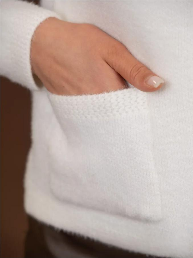Women's Clothing Elegant Knit Cardigan Women's Fall Winter Fashion Loose Fit Chunky Knit Open Front Coat With Buttons_voghion.com