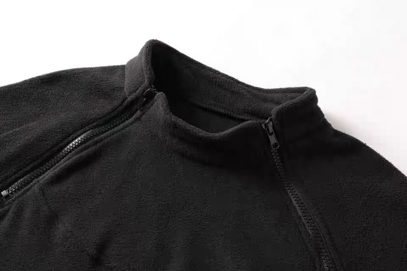 Schweres Techwear-Sweatshirt für Herren – Urban Utility-Pullover mit zwei Reißverschlüssen und Armtasche_voghion.com