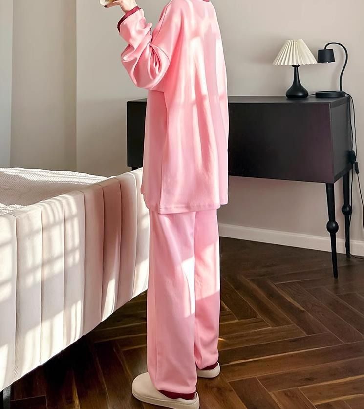2025 Autumn/winter Home Suit Set, Long Sleeved Sleepwear Set, Can Be Worn Externally, Sports Suit, Long Pants, Casual Cartoon Pullover_voghion.com
