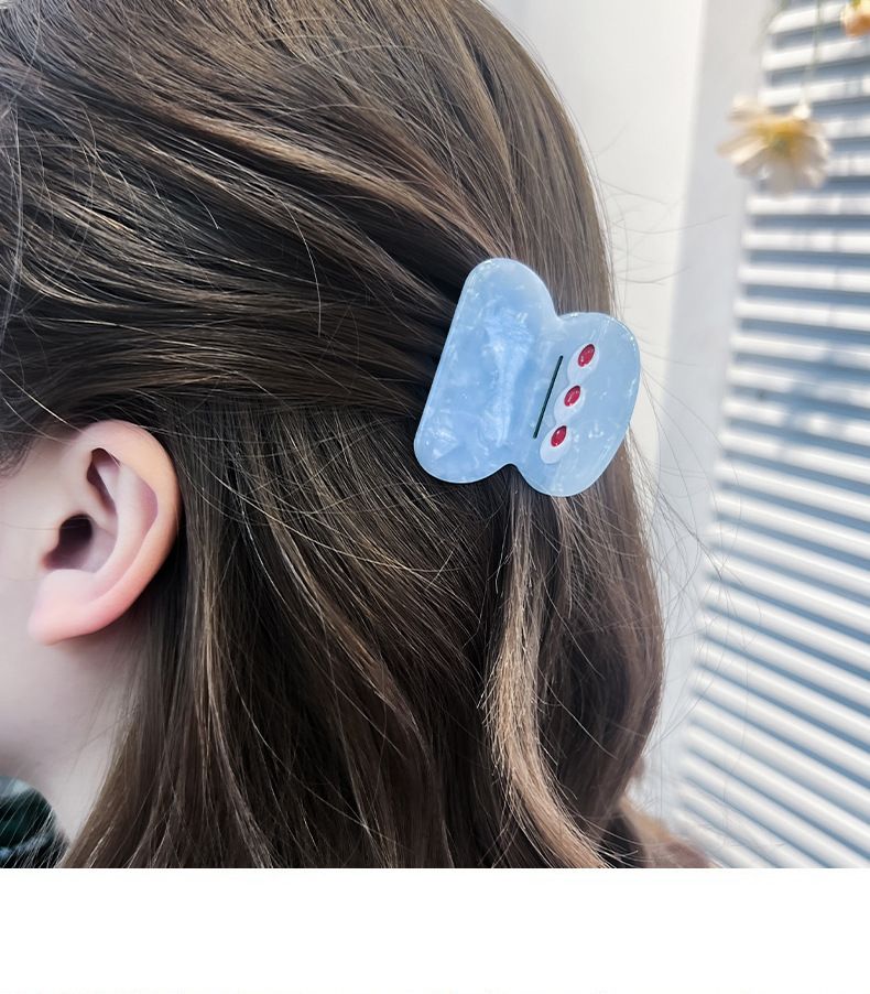 Baifeiya Kleine Acetat-Klammer, süße kleine Monster-Haarnadel, Geisterpferd, Mädchen, Herzgriff, hoher Pferdeschwanz, Haarschmuck_voghion.com