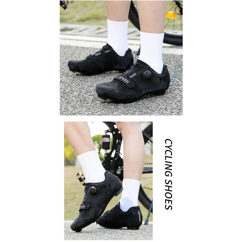 2024 Four Seasons Mountain Lockable Cycling für Männer und Frauen, Rennradschloss Hard Spinning Schuhe, Fahrradschuhe mit breiter Sohle_voghion.com