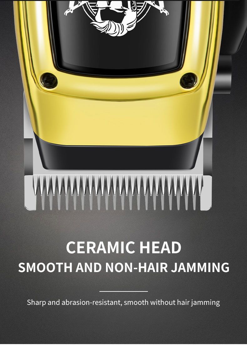 Professional Hair Clipper – Cordless Rechargeable Trimmer For Men’s Bald Fades, Lineups & DIY Haircuts (Stainless Steel Blade, 3-6H Runtime)_voghion.com
