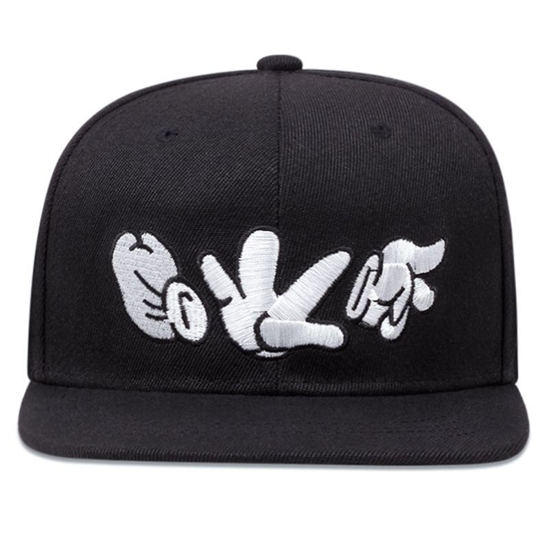 Teenage Hot Childhood ing Ding Shell Game Pattern Embroidered Men's and Women's Versatile Flat Brim Baseball Cap_voghion.com