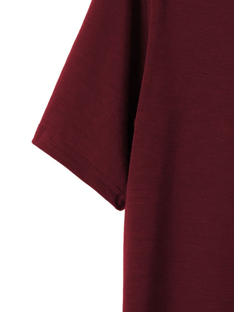 Herrenbekleidung Einfarbig V-Ausschnitt Atmungsaktiv Schweiß Freizeit Sport Leicht Normal Kurzarm T-Shirt_voghion.com