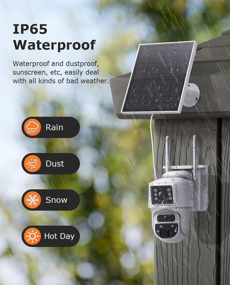Security Cameras Outdoor Solar Camera Night Vision HD Home Wireless Remote Monitoring Traffic Mobile Phone Waterproof Ball Machine_voghion.com