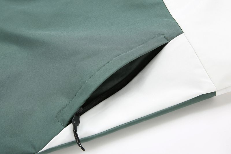 Slim-Fit-Kapuzenjacke für Herren – Leichte Polyester-Windjacke mit Stehkragen für Outdoor- und Freizeitkleidung (Grün, Blau)_voghion.com