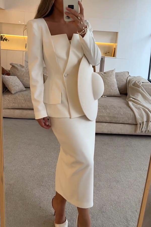 Vêtements pour femmes automne et hiver nouveau costume deux pièces à manches longues avec poche pour les déplacements INS costume deux pièces décontracté et ample pour les fêtes_voghion.com