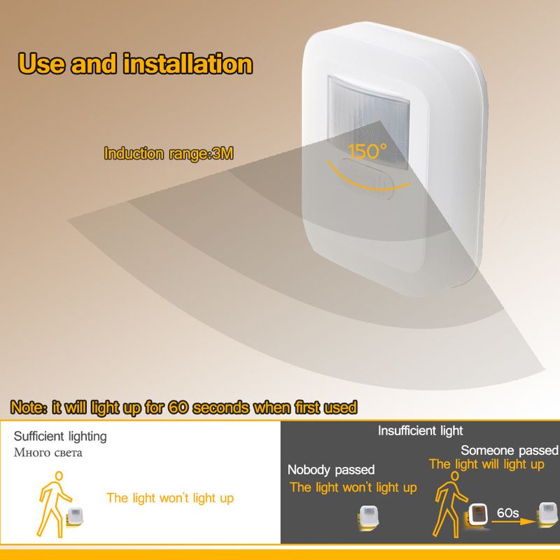 led Night light Motion Sensor Light Bedroom Decor Lamp Home Staircase Closet Aisle Decorative Night Lamp Christmas Gift for kids_voghion.com
