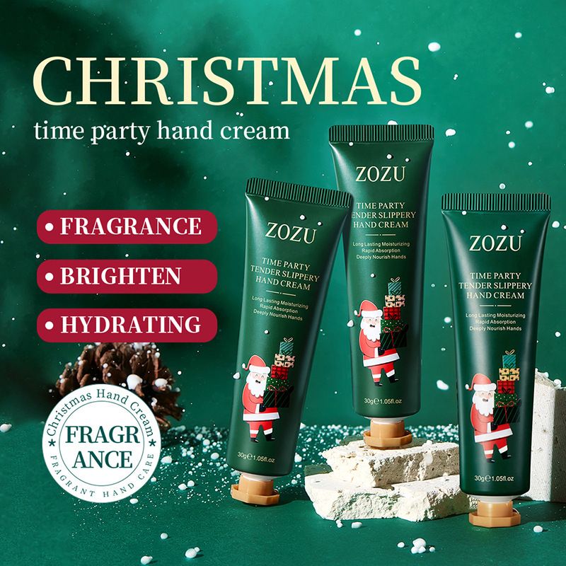 ZOZU Christmas Reindeer Smooth Hand Cream Moisturizing Full English, Non greasy in Autumn and Winter_voghion.com