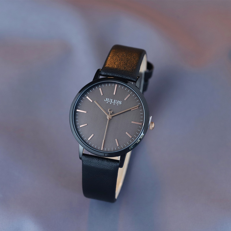 Regalo elegante e alla moda Ladies Student Cinturino in pelle di alta qualità Orologio casual da lavoro rotondo vintage al quarzo impermeabile_voghion.com