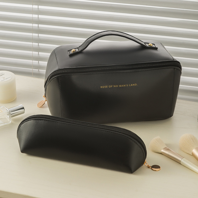 Cuscino per organo Borsa per il trucco Borsa da toilette in pelle PU Borsa di alto livello estetico Borsa da viaggio portatile_voghion.com