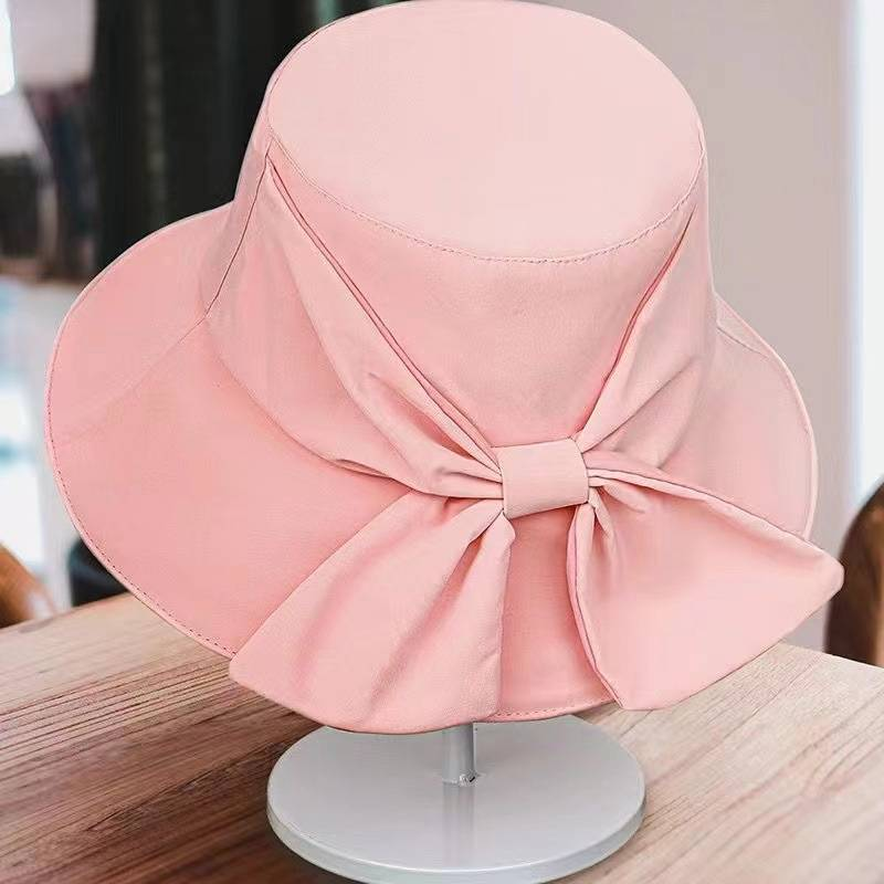 2024 nuovo cappello fiocco cappello da pescatore cappello da sole da donna piccolo vento profumato protezione UV protezione solare estiva da donna estiva_voghion.com