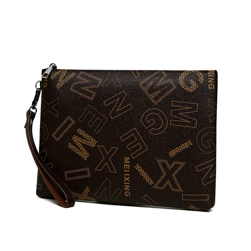 2024 Ny herrväska High-End Fashion Enfärgad Minimalistiskt tryck Hand-Carry Portfölj_voghion.com