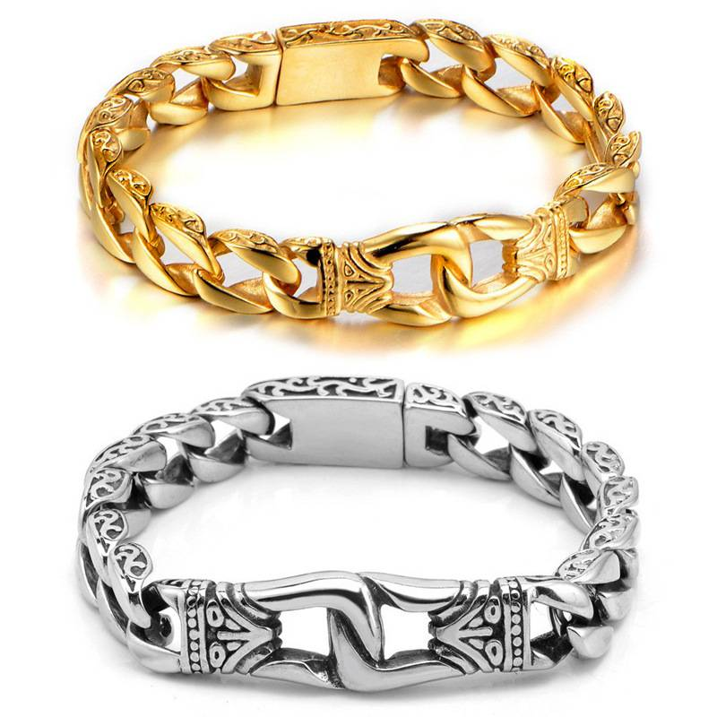 Retro Totem Cuban Bracelet Creative Men's Hip Hop Keel Bracelet_voghion.com