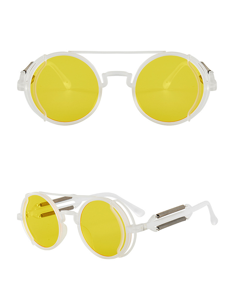 Unisex Cyberpunk Trend Retro Sonnenbrillen Runde Sonnenbrillen_voghion.com