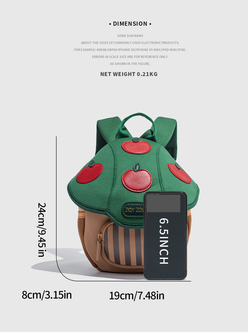 Mochila para niños de jardín de infantes, linda mochila con forma de hongo, mini mochila escolar ligera para estudiantes de escuela primaria._voghion.com