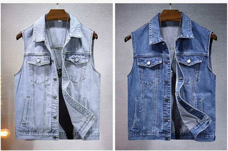 Men's Clothing New Sleeveless Jacket Spring And Autumn Slim Lapel Waistcoat Trendy Simple Casual Denim Vest_voghion.com
