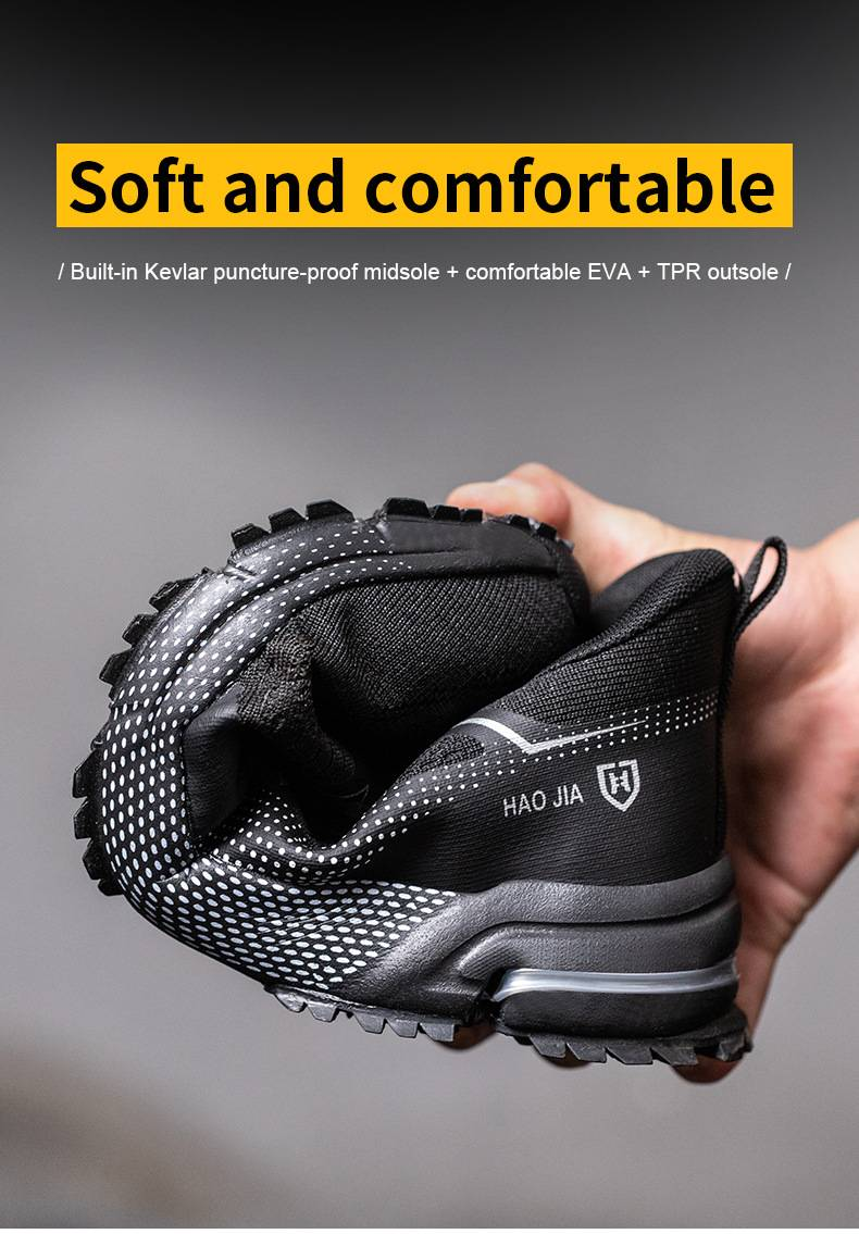 European Size Steel-toe Work Shoes: Anti-smashing, Anti-piercing, Lightweight, Breathable, Wear-resistant Safety Shoes For Men And Women_voghion.com