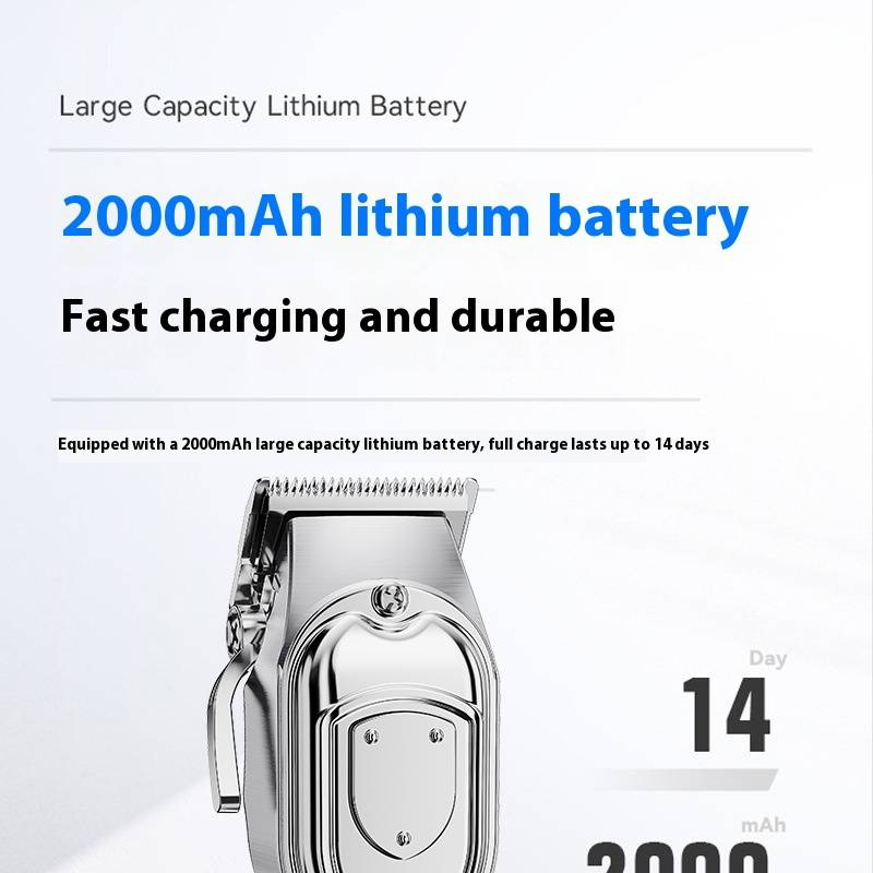 Professioneller Friseur-Haarschneider für Männer – wiederaufladbarer Haarschneider mit Digitalanzeige, Klinge aus Edelstahl, verstellbarer Führungskamm_voghion.com